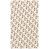 チョコレートブラウンフローラプリント テーブルクロス (正面)