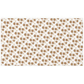 チョコレートブラウンフローラプリント テーブルクロス (正面(横))