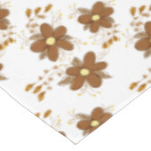 チョコレートブラウンフローラプリント テーブルクロス (アングル)