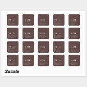 チョコレートブラウンベージュ フォーマル 婚礼 スクエアシール (シート)
