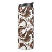 チョコレートブラウンホワイトキャンディースワーズ タンブラー (回転左)