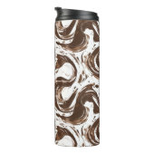 チョコレートブラウンホワイトキャンディースワーズ タンブラー (回転右)