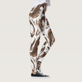 チョコレートブラウンホワイトキャンディースワーズ レギンス (右)