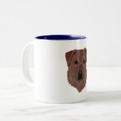 チョコレートブラウンラブラドールレトリバー ツートーンマグカップ (正面左)