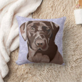 チョコレートブラウンラブラドール クッション (ブランケット)