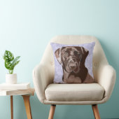 チョコレートブラウンラブラドール クッション (椅子)