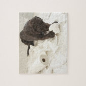 チョコレートブラウンラブラドール。 ジグソーパズル (縦)