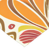 チョコレートブラウンレッド抽象芸術離れフローラパターン ショートテーブルランナー (コーナー)