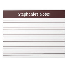 チョコレートブラウン横並パーソナライズされたみ ノートパッド
