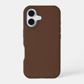 チョコレートブラウン無地 iPhone 16ケース