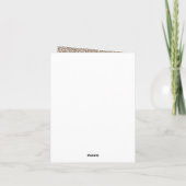 チョコレートブラウン豹柄感謝 カード (裏面)