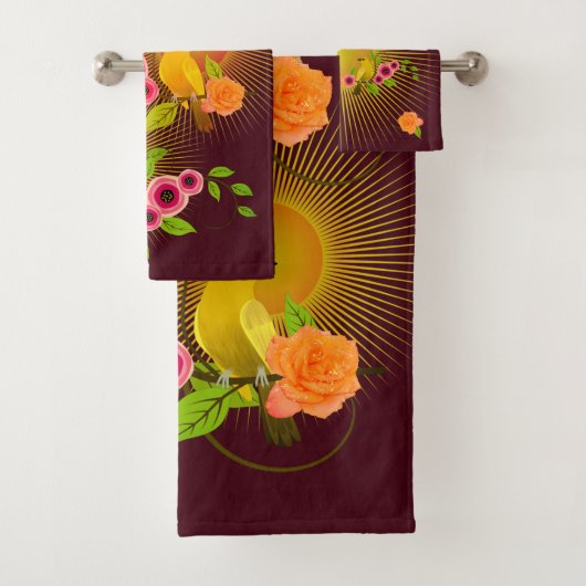 チョコレートブラウン露点滴&サンシャイン バスタオルセット (インサイチュ)