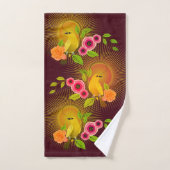 チョコレートブラウン露点滴&サンシャイン バスタオルセット (ハンドタオル)