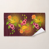 チョコレートブラウン露点滴&サンシャイン バスタオルセット (ハンドタオル)