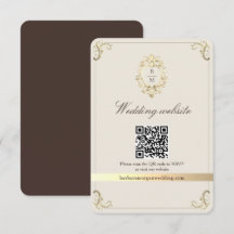 チョコレートブラウン バロック ウェディング ウェブサイトQRコード
