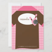 チョコレートブラウン＆ピンク  チームボウリングパーティーに参加しよう 招待状 (裏面)