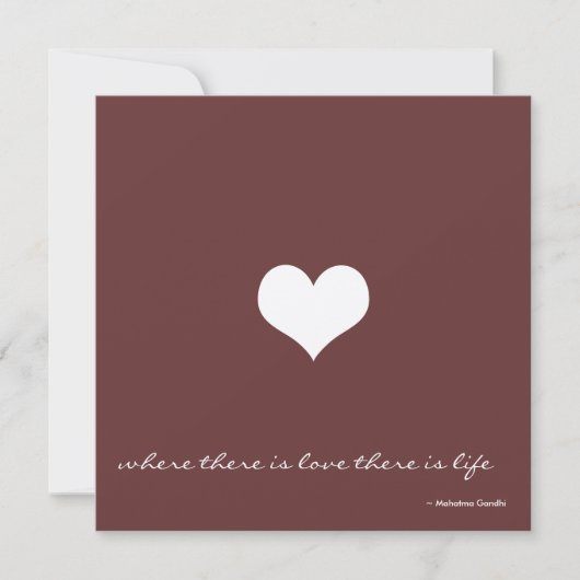 チョコレートブラウン&金ゴールドミニマル招待状 招待状 (正面)