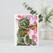 チョコレートブラックキャットバレンタインハート シーズンポストカード (スタンド正面)