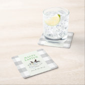 チョコレートブンニエッグイースター紙コースター スクエアペーパーコースター (インサイチュ)