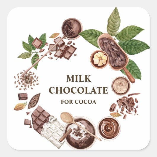 チョコレートブーケフレーム スクエアシール (正面)