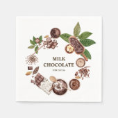 チョコレートブーケフレーム スタンダードカクテルナプキン (正面)