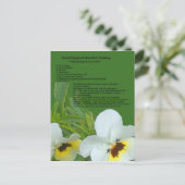 チョコレートプリンレシピ葉書 ポストカード (スタンド正面)