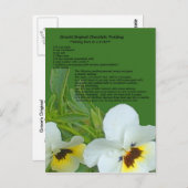 チョコレートプリンレシピ葉書 ポストカード (正面/裏面)