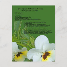 チョコレートプリンレシピ葉書 ポストカード