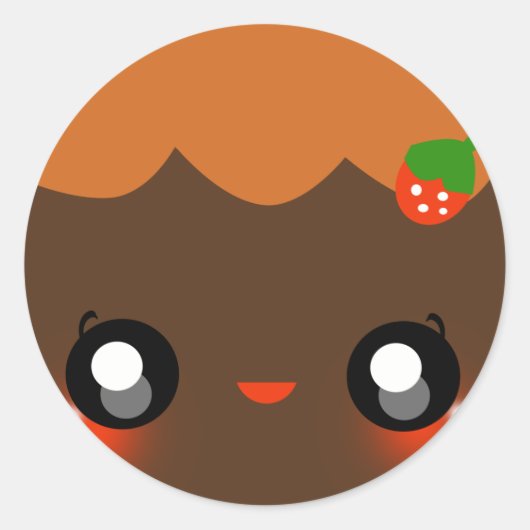 チョコレートプリン ラウンドシール (正面)