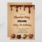 チョコレートヘブンパーティー招待状 招待状 (正面/裏面)