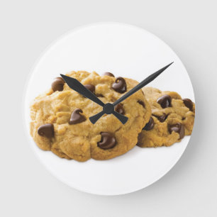 チョコレートベーキングまたは焼くことの菓子のデザートの食糧クッキーのパーティ ラウンド壁時計