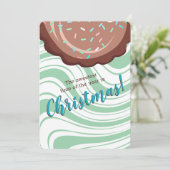 チョコレートペパーミントクリスマスフォトパーソナライズされたー シーズンカード (スタンド正面)