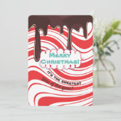 チョコレートペパーミントクリスマスフォトパーソナライズされたー シーズンカード (スタンド正面)