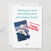 チョコレートペパーミントクリスマスフォトパーソナライズされたー シーズンカード (裏面)