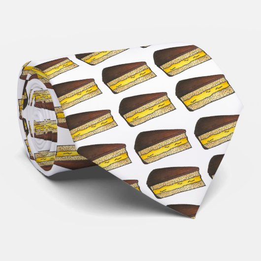 チョコレートボストンクリームパイスライスグルメタイ ネクタイ (ロール)