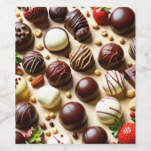 チョコレートボトル ワインラベル (シングルラベル)