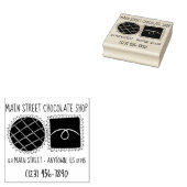 チョコレートボンボンキャンディーショップショコラティアーアドレス ラバースタンプ (押印)