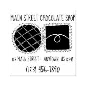 チョコレートボンボンキャンディーショップショコラティアーアドレス ラバースタンプ (インプリント)