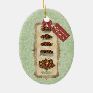 チョコレートボンボン菓子キャンデーのクリスマスのオーナメント セラミックオーナメント