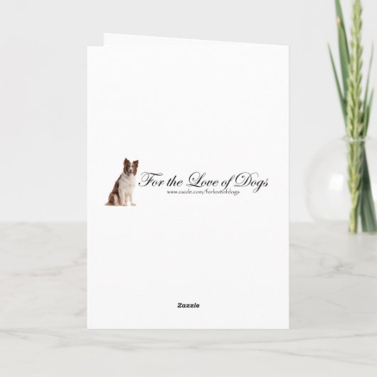 チョコレートボーダーコリーのクリスマスカード シーズンカード (裏面)