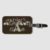 チョコレートボ葉タニックモノグラムのラゲージタグ ラゲッジタグ (正面横)