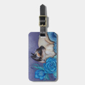 チョコレートポイントシャム猫 ラゲッジタグ (正面縦)