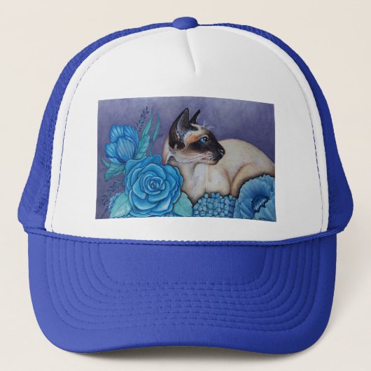 チョコレートポイントシャメネコ キャップ (正面)