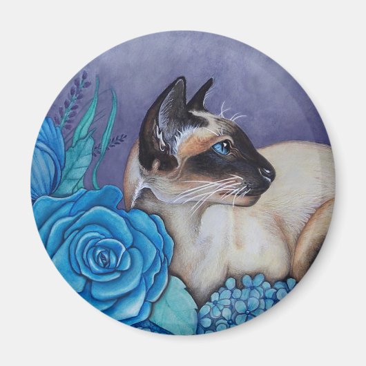 チョコレートポイントシャメネコ マグネット (正面)