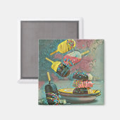 チョコレートポップシクルの散布 マグネット (正面/裏面)