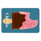 チョコレートポップシクル名前をカスタムする&カラーマグネット マグネット (横)