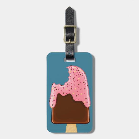 チョコレートポプシクルカスタム文字ラゲッジタグ ラゲッジタグ (正面縦)