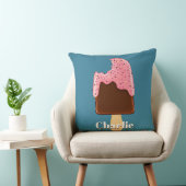 チョコレートポプシクル名前をカスタムする&カラーピロー クッション (椅子)