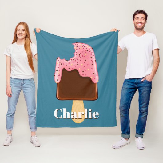 チョコレートポプシクル名前をカスタムする&カラーフリース フリースブランケット (インサイチュ)