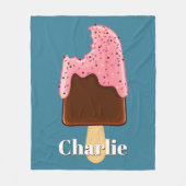 チョコレートポプシクル名前をカスタムする&カラーフリース フリースブランケット (正面)